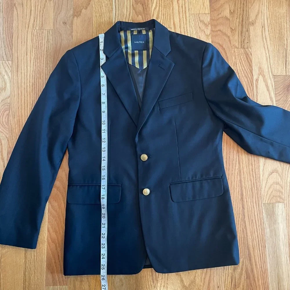 Nautica Boys Navy Blazer with Gold Buttons